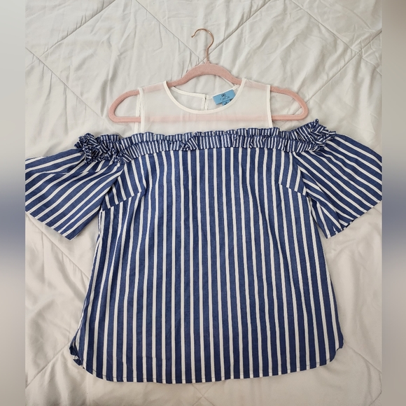 CeCe striped blouse - Picture 1 of 5